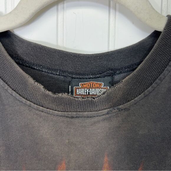Vintage Harley-Davidson thunder bay Canada Mens faded medium tank top - Picture 15 of 16